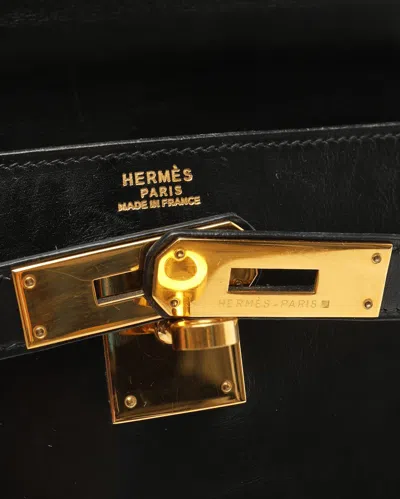 Pre-owned Hermes Hermès Kelly 32 Box Retourne Bag In Black