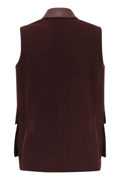 Max Mara Aeroso1234 Gilet Bordeaux In Red