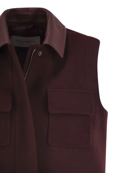 Max Mara Aeroso1234 Gilet Bordeaux In Red