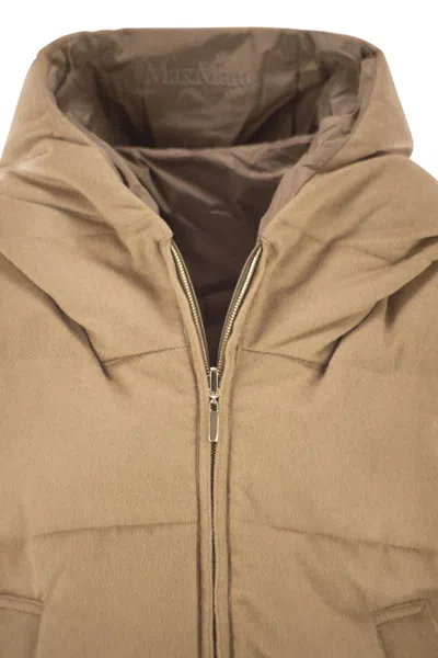Max Mara The Cube Delfy - Reversible Padded Waistcoat In Camel And Water-repellent Taffeta In Brown