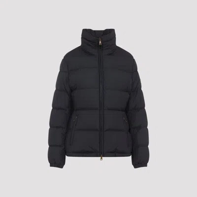 Moncler Puffer Jacket With High Collar And Cuffs In Black
