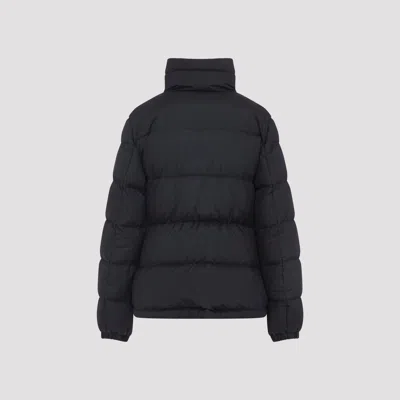 Moncler Puffer Jacket With High Collar And Cuffs In Black