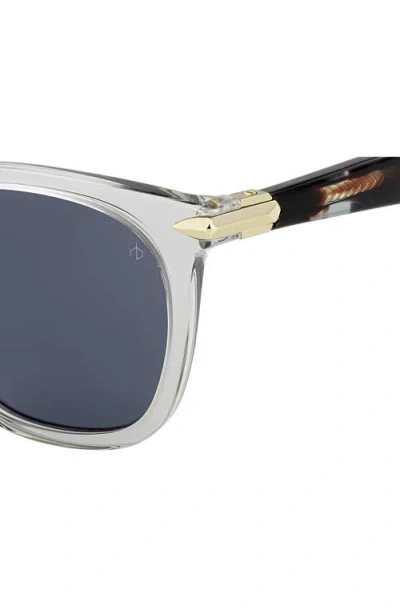 Rag & Bone 50mm Rectangular Sunglasses In Blue