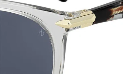 Rag & Bone 50mm Rectangular Sunglasses In Blue