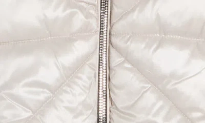 Calvin Klein Performance Hooded Diamond Quilted Vest In Silver
