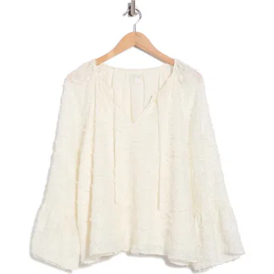 Nordstrom Rack Tie Neck Long Sleeve Top In White