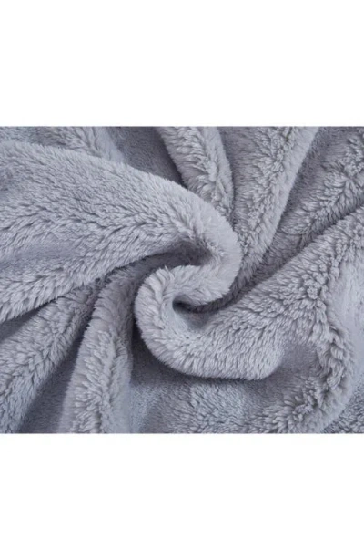 Bcbg Oversize High Pile Fleece Throw Blanket In Gray