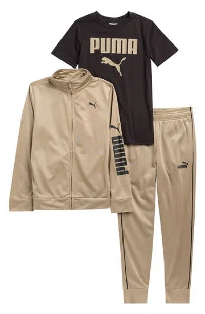 Puma Kids' Tricot Track Jacket, T-shirt & Joggers Set In Multi