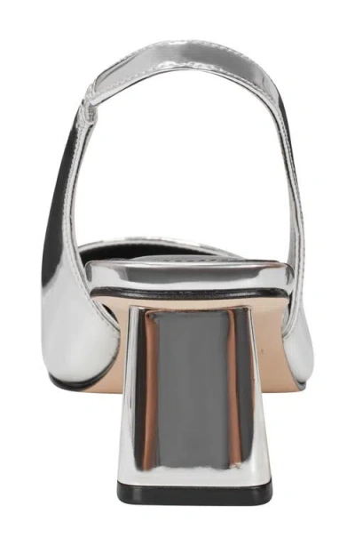 Marc Fisher Women's Laglie Pointy Toe Dress Slingback Pumps In Silver
