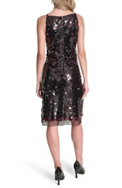 Dkny Pailettes Sequin Slipdress In Brown