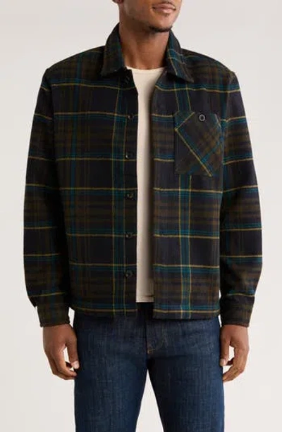 Union Plaid Flannel Shirt Jacket In Multi