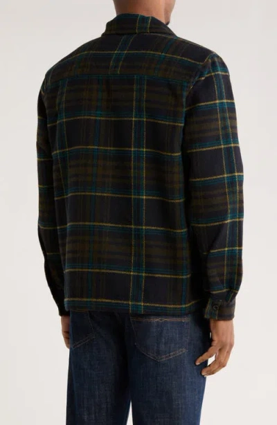 Union Plaid Flannel Shirt Jacket In Multi