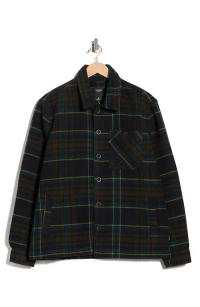 Union Plaid Flannel Shirt Jacket In Multi