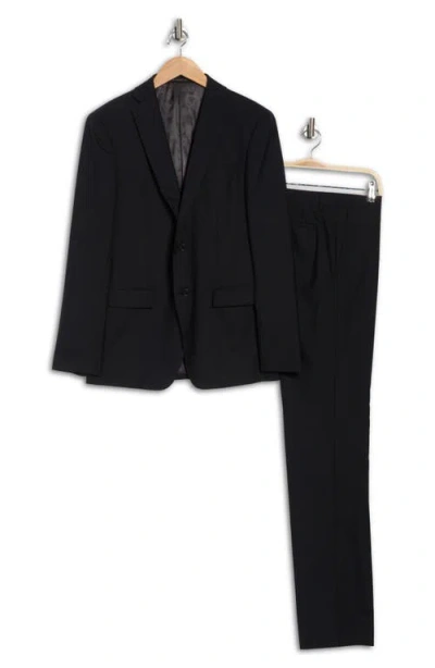 John Varvatos Star Usa Screen Weave Wool Blend Suit In Black