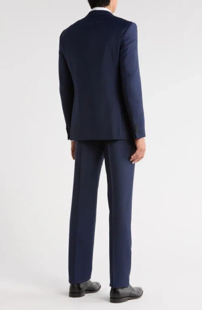 John Varvatos Star Usa Screen Weave Wool Suit In Blue