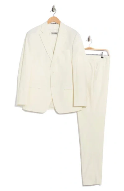 Zegarie White Solid 3-piece Suit In White