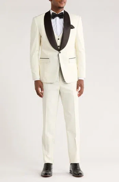 Zegarie Ivory Shawl Collar 3-piece Tuxedo In Multi