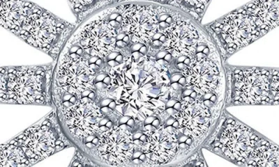 Lafonn Simulated Diamond Starburst Stud Earrings In Metallic