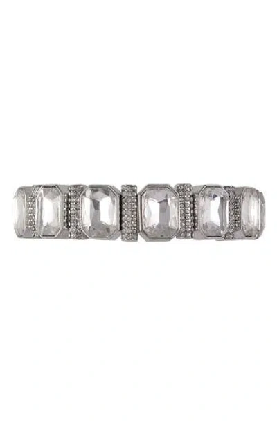 Laundry By Shelli Segal Square Crystal Stretch Bracelet In Metallic