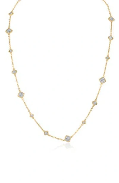 Jardin Two-tone Filigree Station Chain Necklace In Gold