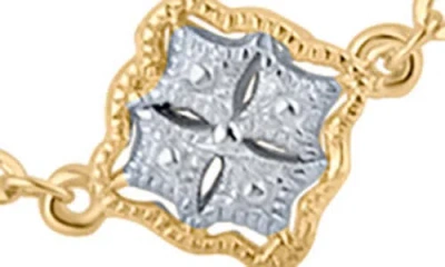 Jardin Two-tone Filigree Station Chain Necklace In Gold