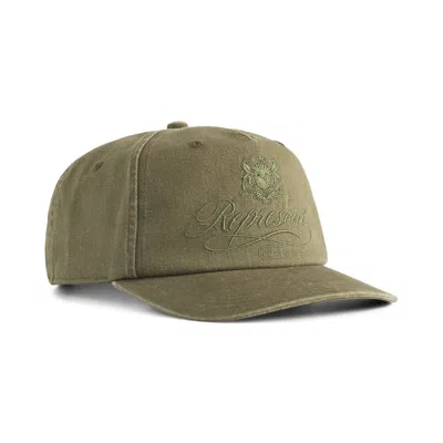 Puma X Represent Logo-embroidered Cap In Green
