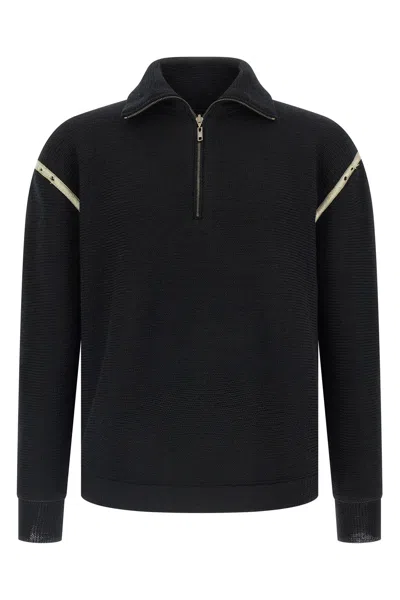 Maison Margiela Elbow Patch Sweater Sweaters And Cardigans Black In Black