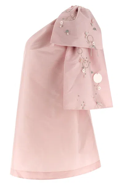 Bernadette Winnie Bow-embellished Taffeta Mini Dress In Pink