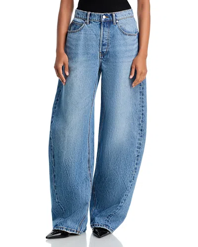 Alexander Wang Alexanderwang. T Blow Up High Rise Jeans In Vintage Light Indigo In Blue