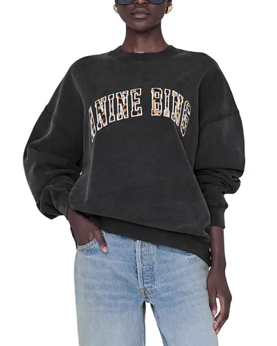 Anine Bing Miles Crewneck Sweatshirt In Black