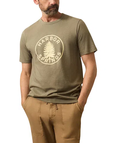 Faherty Sunwashed Graphic Tee In Green