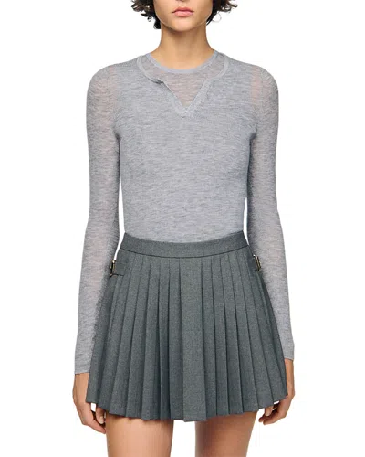Sandro Yago Sweater In Gray