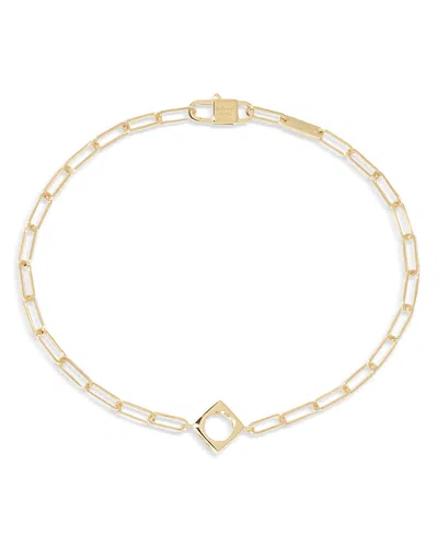 Dinh Van 18k Yellow Gold Le Pave Geometric Chain Bracelet In Gold