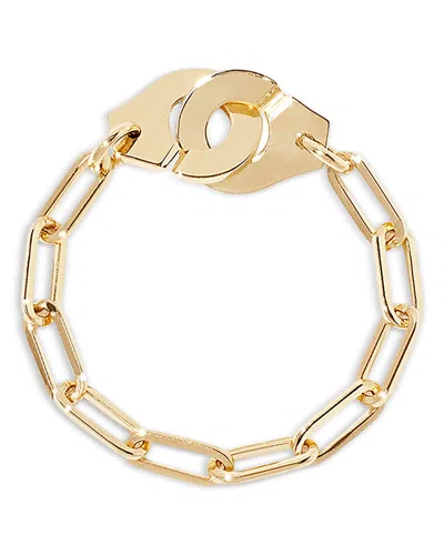 Dinh Van Handcuff Chain Ring In Gold