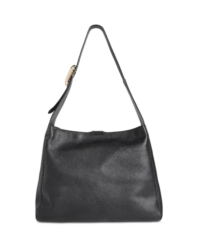 Whistles Mabel Buckle Detail Leather Tote Bag In Black