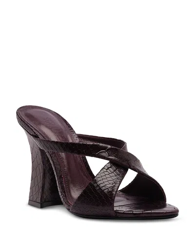 Schutz Glenda Mule Heel In Dark Plum, Women's At Urban Outfitters In Purple