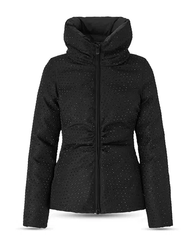 Pinko Down Jacket With High Collar In Black
