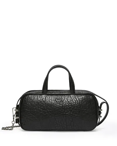 Weekend Max Mara Weekend Accesori 2 Tundra Black Leather Handbag In Black