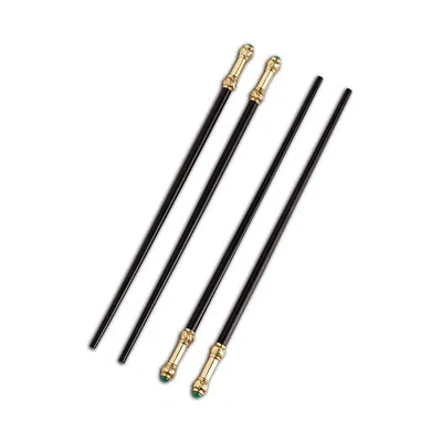 L'objet Gold Tipped Ebony Chopsticks In Multi