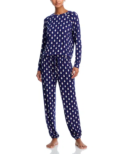 Aqua Sleep Snug Nights Long Pajama Set - Exclusive In Blue