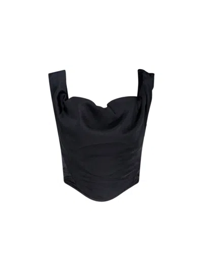 Vivienne Westwood Minimalist Black Top With Clean Lines And Tailored Fit In Black