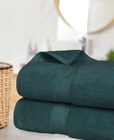 Superior 100% Egyptian Cotton 2-pc Bath Sheet Set In Green