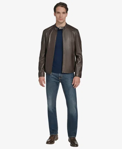 Marc New York Men's Maitlin Long Sleeves Moto Jacket In Animal Print