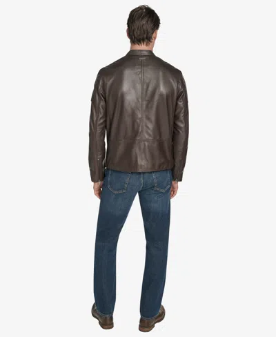 Marc New York Men's Maitlin Long Sleeves Moto Jacket In Animal Print