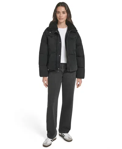 Levi's Women's Regular Western Puffer Jacket In Black