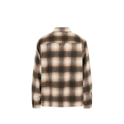 Guess Men's Long Sleeve Check Button-front Overshirt In Neutral