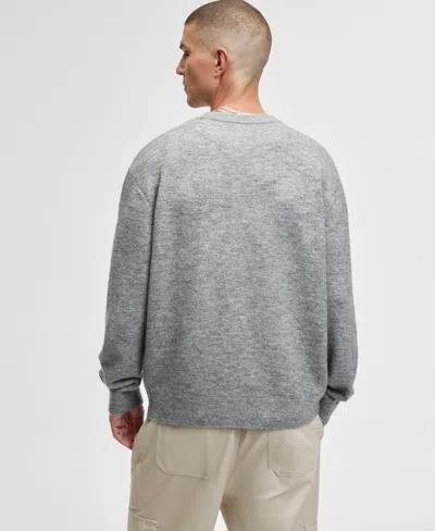 Mode Of One Men's Relaxed-fit Cozy Sweater, Created For Macy's In Gray