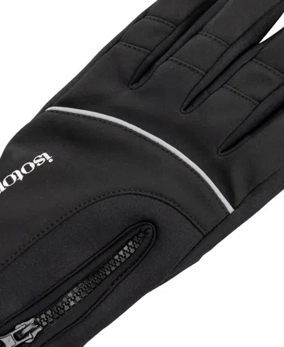 Isotoner Signature Men's Water-repellent Gloves In Black
