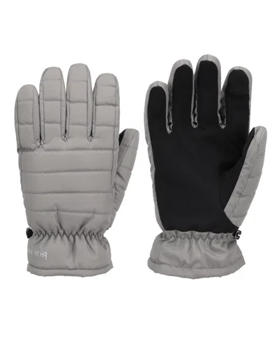 Isotoner Signature Men's Quilted Gloves In Gray