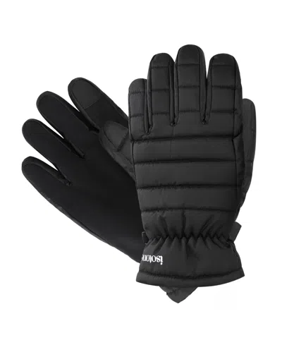 Isotoner Signature Men's Quilted Gloves In Black